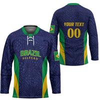 Custom Brazil Football Hockey Jersey Canary Squad Go Champions - Wonder Print Shop