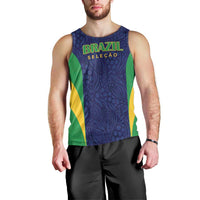 Custom Brazil Football Men Tank Top Canary Squad Go Champions - Wonder Print Shop