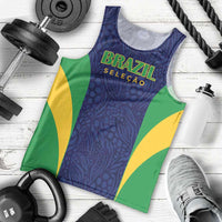 Custom Brazil Football Men Tank Top Canary Squad Go Champions - Wonder Print Shop