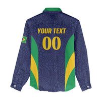 Custom Brazil Football Women Casual Shirt Canary Squad Go Champions - Wonder Print Shop