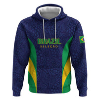 Custom Brazil Football Zip Hoodie Canary Squad Go Champions - Wonder Print Shop