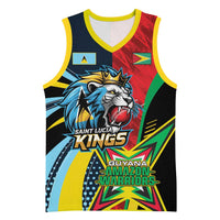 Custom Cricket Match 2025 Basketball Jersey Amazon Warriors Guyana Vs Kings St Lucia - Wonder Print Shop