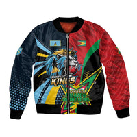 Custom Cricket Match 2025 Bomber Jacket Amazon Warriors Guyana Vs Kings St Lucia - Wonder Print Shop