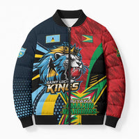 Custom Cricket Match 2025 Bomber Puffer Jacket Amazon Warriors Guyana Vs Kings St Lucia - Wonder Print Shop