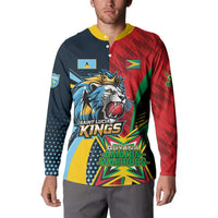 Custom Cricket Match 2025 Button Sweatshirt Amazon Warriors Guyana Vs Kings St Lucia - Wonder Print Shop