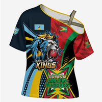 Custom Cricket Match 2025 Cross Shoulder Shirt Amazon Warriors Guyana Vs Kings St Lucia - Wonder Print Shop