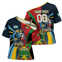 Custom Cricket Match 2025 Cross Shoulder Shirt Amazon Warriors Guyana Vs Kings St Lucia - Wonder Print Shop