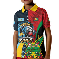Custom Cricket Match 2025 Kid Polo Shirt Amazon Warriors Guyana Vs Kings St Lucia - Wonder Print Shop