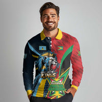 Custom Cricket Match 2025 Long Sleeve Polo Shirt Amazon Warriors Guyana Vs Kings St Lucia - Wonder Print Shop
