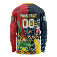 Custom Cricket Match 2025 Long Sleeve Shirt Amazon Warriors Guyana Vs Kings St Lucia - Wonder Print Shop