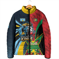 Custom Cricket Match 2025 Padded Jacket Amazon Warriors Guyana Vs Kings St Lucia - Wonder Print Shop