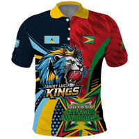 Custom Cricket Match 2025 Polo Shirt Amazon Warriors Guyana Vs Kings St Lucia - Wonder Print Shop