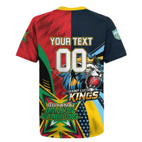 Custom Cricket Match 2025 Rugby Jersey Amazon Warriors Guyana Vs Kings St Lucia - Wonder Print Shop