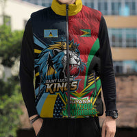 Custom Cricket Match 2025 Sleeveless Puffer Jacket Amazon Warriors Guyana Vs Kings St Lucia - Wonder Print Shop