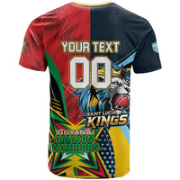 Custom Cricket Match 2025 T Shirt Amazon Warriors Guyana Vs Kings St Lucia - Wonder Print Shop