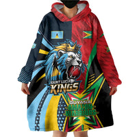 Custom Cricket Match 2025 Wearable Blanket Hoodie Amazon Warriors Guyana Vs Kings St Lucia - Wonder Print Shop