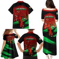 Wales Rugby Family Matching Puletasi Dress and Hawaiian Shirt Cymru Come On 2023 World Cup - Wonder Print Shop