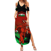 Wales Rugby Family Matching Summer Maxi Dress and Hawaiian Shirt Cymru Come On 2023 World Cup - Wonder Print Shop