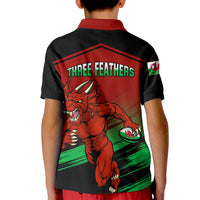 Wales Rugby Kid Polo Shirt Cymru Come On 2023 World Cup - Wonder Print Shop