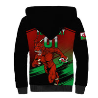 Custom Wales Rugby Sherpa Hoodie Cymru Come On 2023 World Cup - Wonder Print Shop