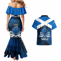 Scotland Rugby Couples Matching Mermaid Dress and Hawaiian Shirt Thistle Go 2023 World Cup - Wonder Print Shop