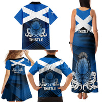 Scotland Rugby Family Matching Tank Maxi Dress and Hawaiian Shirt Thistle Go 2023 World Cup - Wonder Print Shop
