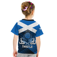 Scotland Rugby Kid T Shirt Thistle Go 2023 World Cup - Wonder Print Shop
