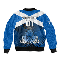 Custom Scotland Rugby Sleeve Zip Bomber Jacket Thistle Go 2023 World Cup - Wonder Print Shop