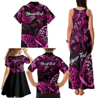 Personalised In October We Wear Pink Family Matching Tank Maxi Dress and Hawaiian Shirt Breast Cancer Awareness - Wonder Print Shop