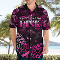 Personalised In October We Wear Pink Hawaiian Shirt Breast Cancer Awareness - Wonder Print Shop