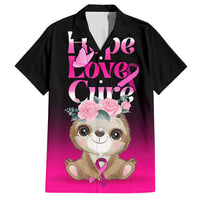 Personalised Hope Love Cure Family Matching Tank Maxi Dress and Hawaiian Shirt Sloth Breast Cancer Awareness - Wonder Print Shop