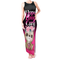 Personalised Hope Love Cure Tank Maxi Dress Sloth Breast Cancer Awareness - Wonder Print Shop