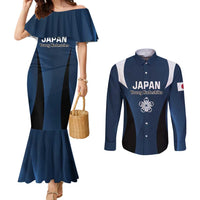 Custom Japan Football Couples Matching Mermaid Dress and Long Sleeve Button Shirt Come On Young Nadeshiko