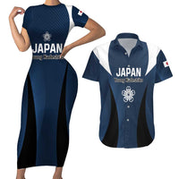 Custom Japan Football Couples Matching Short Sleeve Bodycon Dress and Hawaiian Shirt Come On Young Nadeshiko - Wonder Print Shop