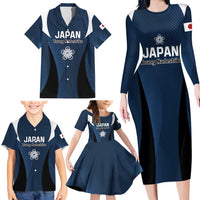 Custom Japan Football Family Matching Long Sleeve Bodycon Dress and Hawaiian Shirt Come On Young Nadeshiko - Wonder Print Shop