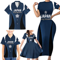 Custom Japan Football Family Matching Short Sleeve Bodycon Dress and Hawaiian Shirt Come On Young Nadeshiko - Wonder Print Shop