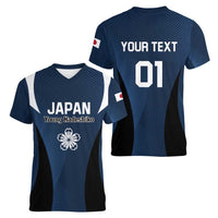 Custom Japan Football Women V-Neck T-Shirt Come On Young Nadeshiko - Wonder Print Shop