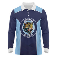 Jaguares El Salvador Rugby Custom Long Sleeve Polo Shirt JagsUp - Wonder Print Shop