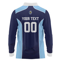 Jaguares El Salvador Rugby Custom Long Sleeve Polo Shirt JagsUp - Wonder Print Shop