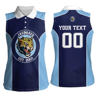 Jaguares El Salvador Rugby Custom Women Sleeveless Polo Shirt JagsUp - Wonder Print Shop