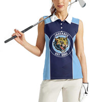 Jaguares El Salvador Rugby Custom Women Sleeveless Polo Shirt JagsUp - Wonder Print Shop
