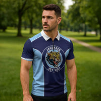 Jaguares El Salvador Rugby Custom Zipper Polo Shirt JagsUp - Wonder Print Shop