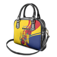 Personalized Romania Independence Day Shoulder Handbag Golden Eagle With Roses