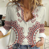 Romanian Traditional Pattern Women Casual Shirt Unique - Wonder Print Shop