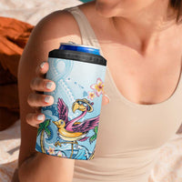 Hawaii Flamingo 4 in 1 Can Cooler Tumbler Plumeria Tropical Beach - Wonder Print Shop