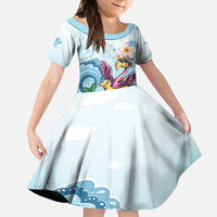 Hawaii Flamingo Family Matching Tank Maxi Dress and Hawaiian Shirt Plumeria Tropical Beach - Wonder Print Shop