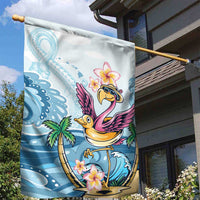 Hawaii Flamingo Garden Flag Plumeria Tropical Beach - Wonder Print Shop