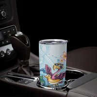 Hawaii Flamingo Tumbler Cup Plumeria Tropical Beach - Wonder Print Shop