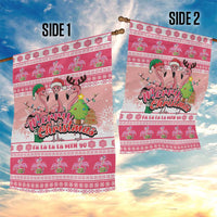 Flamingo Pink Christmas Garden Flag Fa La La La Min Go - Wonder Print Shop
