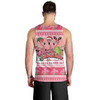 Flamingo Pink Christmas Men Tank Top Fa La La La Min Go - Wonder Print Shop